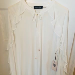 Ivanka Trump white blouse with details on front
